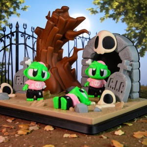 Zombi Srác és Kripta Jelenet, Otthon & Életmód, Dekoráció, Halloween, Halloweeni figurák, Mindenmás, MESKA