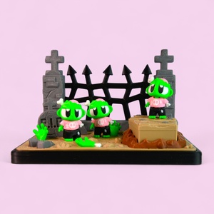 Zombi Srác és Temetői Jelenet - otthon & életmód - dekoráció - halloween - halloweeni figurák - Meska.hu