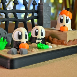 Szellem és Temetői Jelenet, Otthon & Életmód, Dekoráció, Halloween, Halloweeni figurák, Mindenmás, MESKA