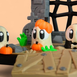 Szellem és Temetői Jelenet - otthon & életmód - dekoráció - halloween - halloweeni figurák - Meska.hu