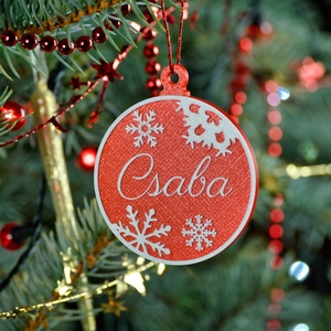 Auróra, névre szóló karácsonyfadísz - Stílus 4, Karácsony, Karácsonyi lakásdekoráció, Karácsonyfadíszek, Mindenmás, MESKA