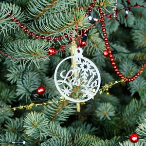 Nordic, névre szóló karácsonyfadísz - Stílus 1 - karácsony - karácsonyi lakásdekoráció - karácsonyfadíszek - Meska.hu