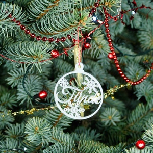 Nordic, névre szóló karácsonyfadísz - Stílus 2 - karácsony - karácsonyi lakásdekoráció - karácsonyfadíszek - Meska.hu