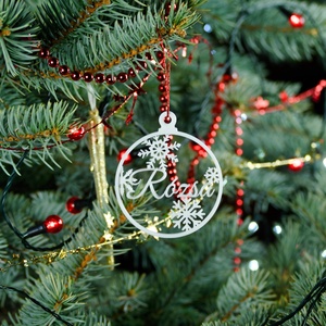 Nordic, névre szóló karácsonyfadísz - Stílus 5 - karácsony - karácsonyi lakásdekoráció - karácsonyfadíszek - Meska.hu