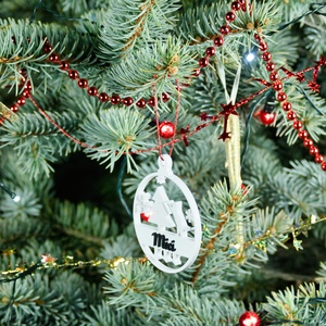 Mancs, névre szóló cicás karácsonyfadísz - Stílus 1 - karácsony - karácsonyi lakásdekoráció - karácsonyfadíszek - Meska.hu