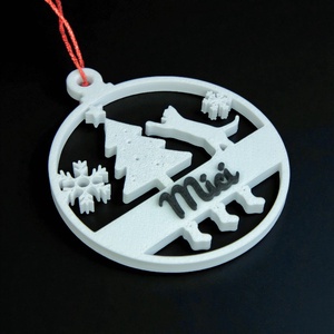 Mancs, névre szóló cicás karácsonyfadísz - Stílus 1 - karácsony - karácsonyi lakásdekoráció - karácsonyfadíszek - Meska.hu