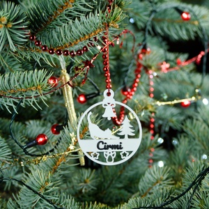 Mancs, névre szóló cicás karácsonyfadísz - Stílus 2 - karácsony - karácsonyi lakásdekoráció - karácsonyfadíszek - Meska.hu