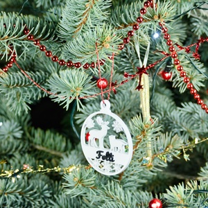 Mancs, névre szóló cicás karácsonyfadísz - Stílus 3 - karácsony - karácsonyi lakásdekoráció - karácsonyfadíszek - Meska.hu