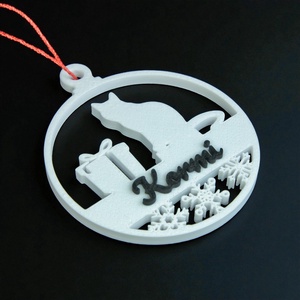 Mancs, névre szóló cicás karácsonyfadísz - Stílus 5 - karácsony - karácsonyi lakásdekoráció - karácsonyfadíszek - Meska.hu