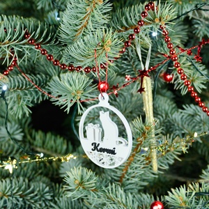 Mancs, névre szóló cicás karácsonyfadísz - Stílus 5 - karácsony - karácsonyi lakásdekoráció - karácsonyfadíszek - Meska.hu