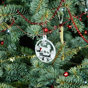 Mancs, névre szóló cicás karácsonyfadísz - Stílus 6 - karácsony - karácsonyi lakásdekoráció - karácsonyfadíszek - Meska.hu