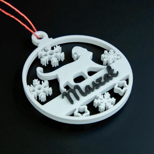 Mancs, névre szóló cicás karácsonyfadísz - Stílus 6 - karácsony - karácsonyi lakásdekoráció - karácsonyfadíszek - Meska.hu