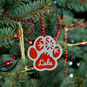Tappancs, névre szóló kutyás karácsonyfadísz - Stílus 1 - karácsony - karácsonyi lakásdekoráció - karácsonyfadíszek - Meska.hu