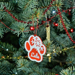 Tappancs, névre szóló kutyás karácsonyfadísz - Stílus 1 - karácsony - karácsonyi lakásdekoráció - karácsonyfadíszek - Meska.hu