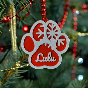 Tappancs, névre szóló kutyás karácsonyfadísz - Stílus 1, Karácsony, Karácsonyi lakásdekoráció, Karácsonyfadíszek, Mindenmás, MESKA