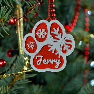 Tappancs, névre szóló kutyás karácsonyfadísz - Stílus 2, Karácsony, Karácsonyi lakásdekoráció, Karácsonyfadíszek, Mindenmás, MESKA