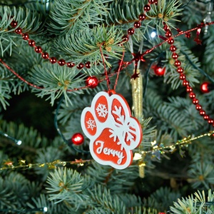 Tappancs, névre szóló kutyás karácsonyfadísz - Stílus 2 - karácsony - karácsonyi lakásdekoráció - karácsonyfadíszek - Meska.hu