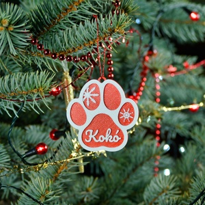 Tappancs, névre szóló kutyás karácsonyfadísz - Stílus 3 - karácsony - karácsonyi lakásdekoráció - karácsonyfadíszek - Meska.hu