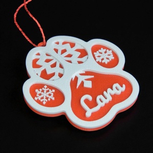 Tappancs, névre szóló kutyás karácsonyfadísz - Stílus 4 - karácsony - karácsonyi lakásdekoráció - karácsonyfadíszek - Meska.hu