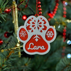 Tappancs, névre szóló kutyás karácsonyfadísz - Stílus 4, Karácsony, Karácsonyi lakásdekoráció, Karácsonyfadíszek, Mindenmás, MESKA