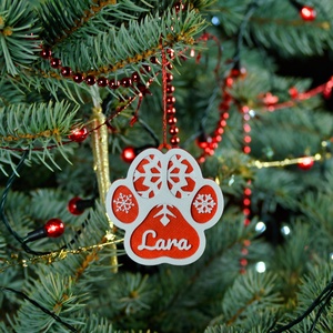 Tappancs, névre szóló kutyás karácsonyfadísz - Stílus 4 - karácsony - karácsonyi lakásdekoráció - karácsonyfadíszek - Meska.hu