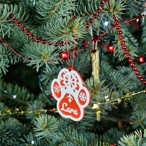 Tappancs, névre szóló kutyás karácsonyfadísz - Stílus 4 - karácsony - karácsonyi lakásdekoráció - karácsonyfadíszek - Meska.hu
