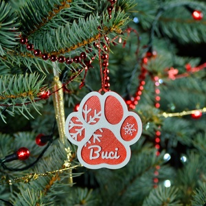 Tappancs, névre szóló kutyás karácsonyfadísz - Stílus 5 - karácsony - karácsonyi lakásdekoráció - karácsonyfadíszek - Meska.hu