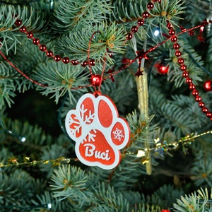 Tappancs, névre szóló kutyás karácsonyfadísz - Stílus 5 - karácsony - karácsonyi lakásdekoráció - karácsonyfadíszek - Meska.hu