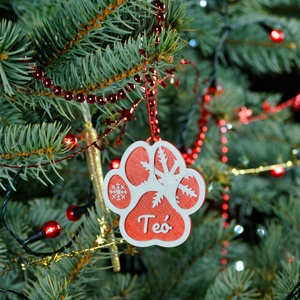 Tappancs, névre szóló kutyás karácsonyfadísz - Stílus 6 - karácsony - karácsonyi lakásdekoráció - karácsonyfadíszek - Meska.hu
