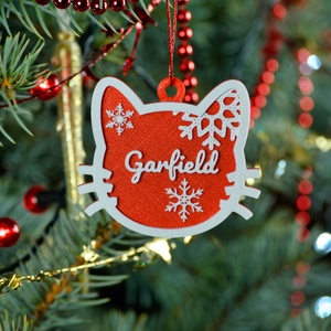 Téli Dorombolás, névre szóló cicás karácsonyfadísz - Stílus 3, Karácsony, Karácsonyi lakásdekoráció, Karácsonyfadíszek, Mindenmás, MESKA