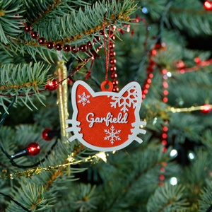 Téli Dorombolás, névre szóló cicás karácsonyfadísz - Stílus 3 - karácsony - karácsonyi lakásdekoráció - karácsonyfadíszek - Meska.hu