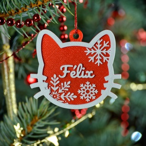 Téli Dorombolás, névre szóló cicás karácsonyfadísz - Stílus 4, Karácsony, Karácsonyi lakásdekoráció, Karácsonyfadíszek, Mindenmás, MESKA