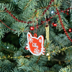 Téli Dorombolás, névre szóló cicás karácsonyfadísz - Stílus 5 - karácsony - karácsonyi lakásdekoráció - karácsonyfadíszek - Meska.hu