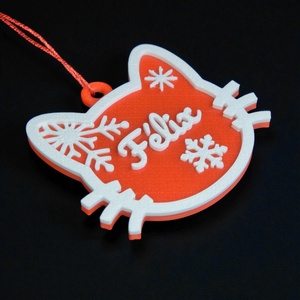 Téli Dorombolás, névre szóló cicás karácsonyfadísz - Stílus 6 - karácsony - karácsonyi lakásdekoráció - karácsonyfadíszek - Meska.hu