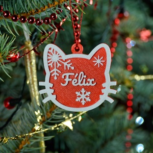 Téli Dorombolás, névre szóló cicás karácsonyfadísz - Stílus 6, Karácsony, Karácsonyi lakásdekoráció, Karácsonyfadíszek, Mindenmás, MESKA