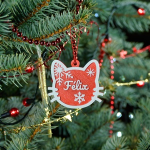 Téli Dorombolás, névre szóló cicás karácsonyfadísz - Stílus 6 - karácsony - karácsonyi lakásdekoráció - karácsonyfadíszek - Meska.hu