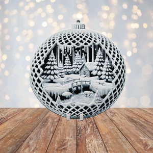 Havas Menedék  Hueforge karácsonyfadísz, Karácsony, Karácsonyi lakásdekoráció, Karácsonyfadíszek, Mindenmás, MESKA