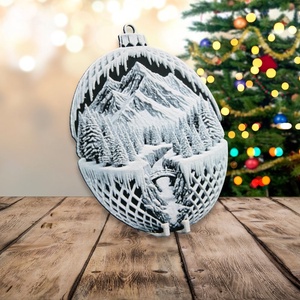 Téli Panoráma  Hueforge karácsonyfadísz - karácsony - karácsonyi lakásdekoráció - karácsonyfadíszek - Meska.hu