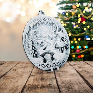 Téli Falu  Hueforge karácsonyfadísz - karácsony - karácsonyi lakásdekoráció - karácsonyfadíszek - Meska.hu