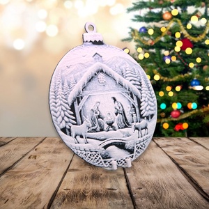A Megváltó Születése  Hueforge karácsonyfadísz - karácsony - karácsonyi lakásdekoráció - karácsonyfadíszek - Meska.hu