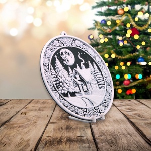 Holdfényes Otthon � Hueforge karácsonyfadísz - karácsony - karácsonyi lakásdekoráció - karácsonyfadíszek - Meska.hu