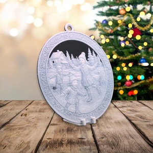 Jégre írt Öröm  Hueforge karácsonyfadísz - karácsony - karácsonyi lakásdekoráció - karácsonyfadíszek - Meska.hu