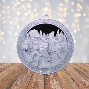 Jégre írt Öröm  Hueforge karácsonyfadísz, Karácsony, Karácsonyi lakásdekoráció, Karácsonyfadíszek, Mindenmás, MESKA