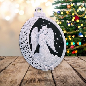 Az Éj Angyala  Hueforge karácsonyfadísz - karácsony - karácsonyi lakásdekoráció - karácsonyfadíszek - Meska.hu