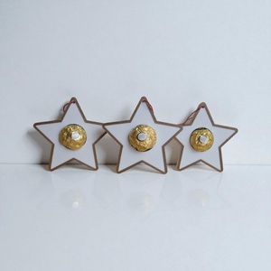 Édes Csillag  Karácsonyfadísz Ferrero Rocher-rel - karácsony - karácsonyi lakásdekoráció - karácsonyfadíszek - Meska.hu