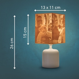 Daphni egyedi fényképes lámpa - Hasáb - otthon & életmód - lámpa - asztali lámpa - Meska.hu