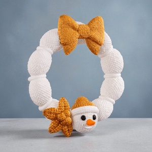 Kötött Hóember Karácsonyi Ajtódísz - karácsony - karácsonyi lakásdekoráció - karácsonyi ajtódíszek - Meska.hu