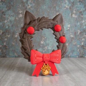 Cicás Karácsonyi Ajtódísz - karácsony - karácsonyi lakásdekoráció - karácsonyi ajtódíszek - Meska.hu