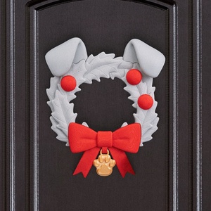 Kutyás Karácsonyi Ajtódísz, Karácsony, Karácsonyi lakásdekoráció, Karácsonyi ajtódíszek, Mindenmás, MESKA