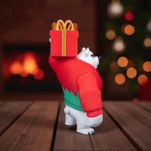 Karácsonyi Jegesmedve - karácsony - karácsonyi lakásdekoráció - karácsonyi manók, figurák - Meska.hu